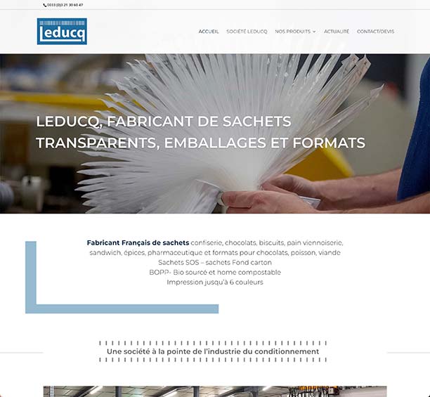 Création du site internet de l'entreprise Leducq | CDW